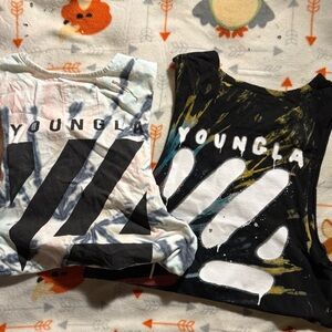 YoungLA Kids Tie-Dye and Black Graphic Tops